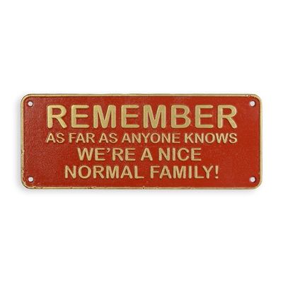 A CAST IRON REMEMBER..." PLAQUE"