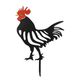A CAST IRON ROOSTER SILHOUETTE GARDEN STAKE