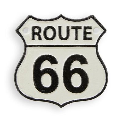 A CAST IRON ROUTE 66" PLAQUE"
