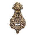 A CAST IRON SATYR AND PUTTI DOOR KNOCKER