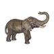 A CAST IRON SCULPTURE OF AN ELEPHANT