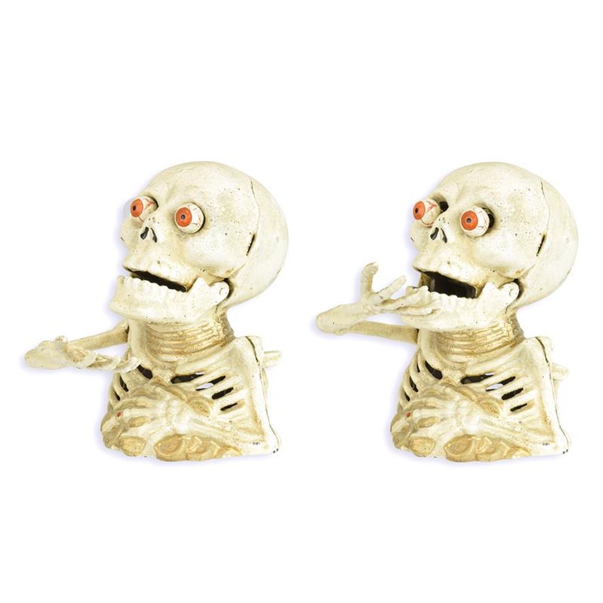 A CAST IRON SKELETON MECHANICAL BANK