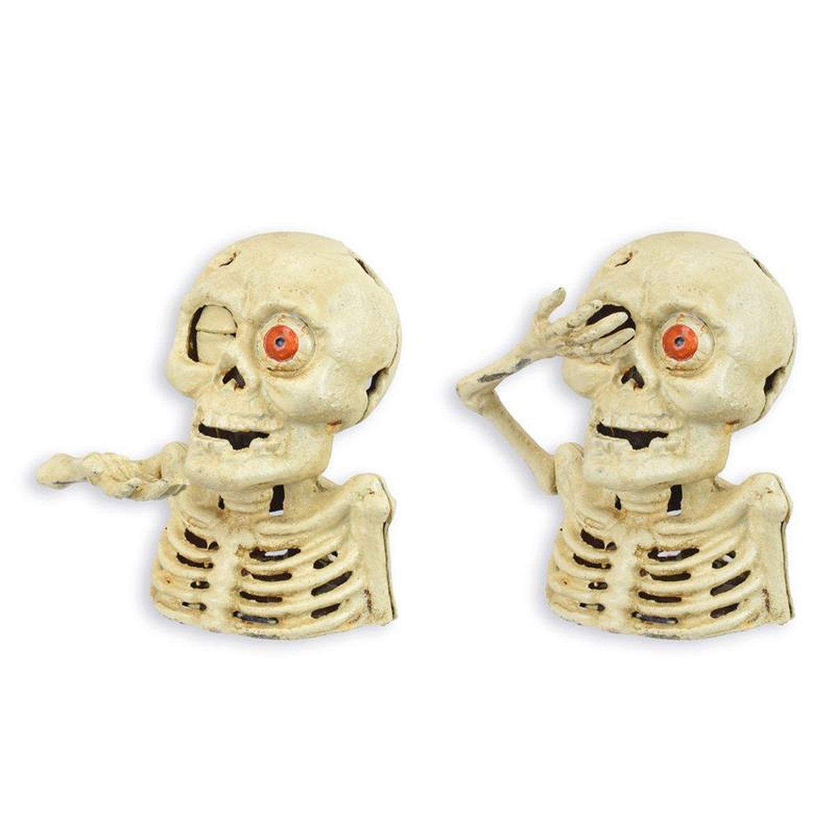 A CAST IRON SKELETON MECHANICAL BANK