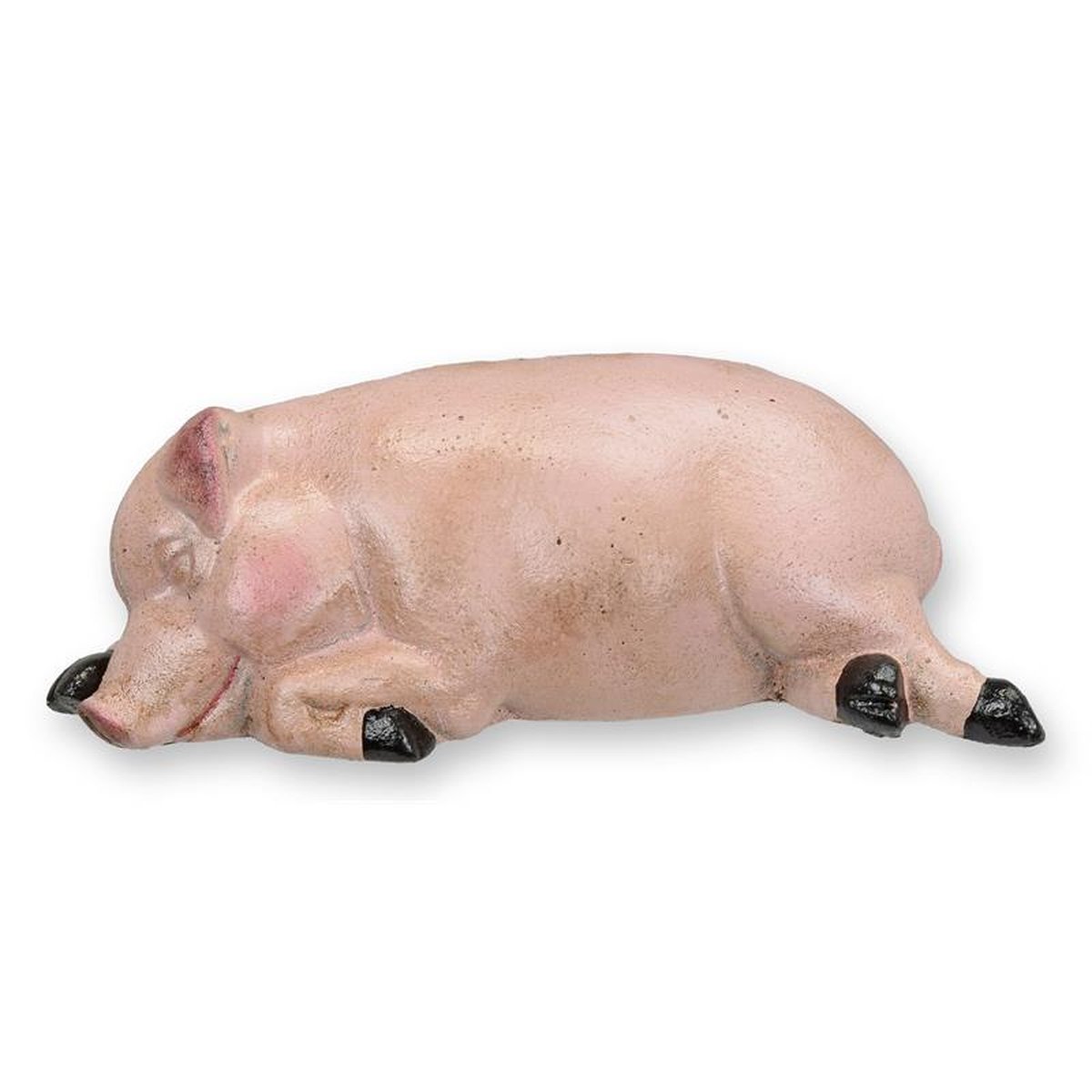 A CAST IRON SLEEPING PIGGY BANK