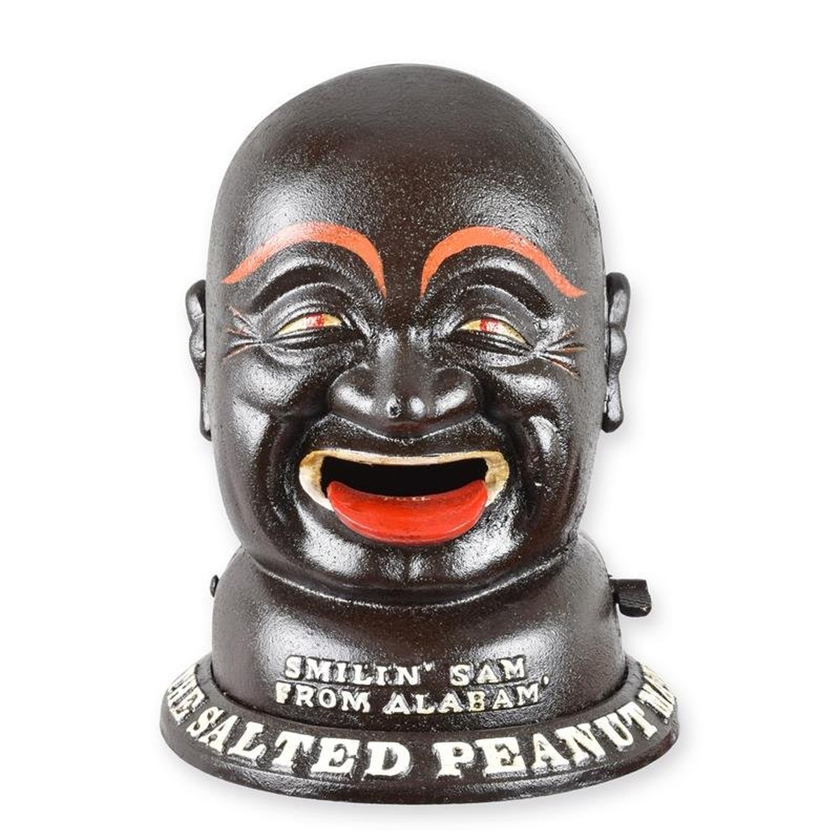 A Cast Iron Smilin' Sam Mechanical Bank - Xl