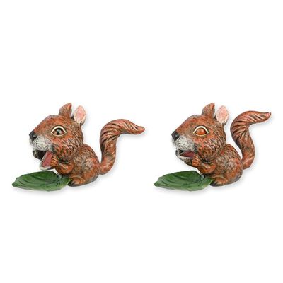A CAST IRON SQUIRREL NUT CRACKER