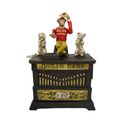 A CAST IRON STREET ORGAN MONEY MECHANICAL BANK