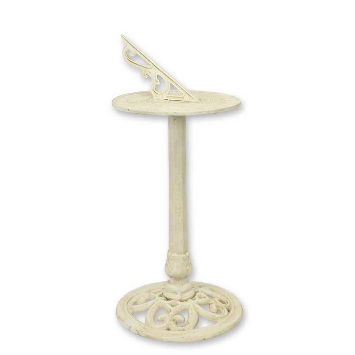 A CAST IRON SUNDIAL ON STAND