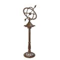 A CAST IRON SUNDIAL ON STAND