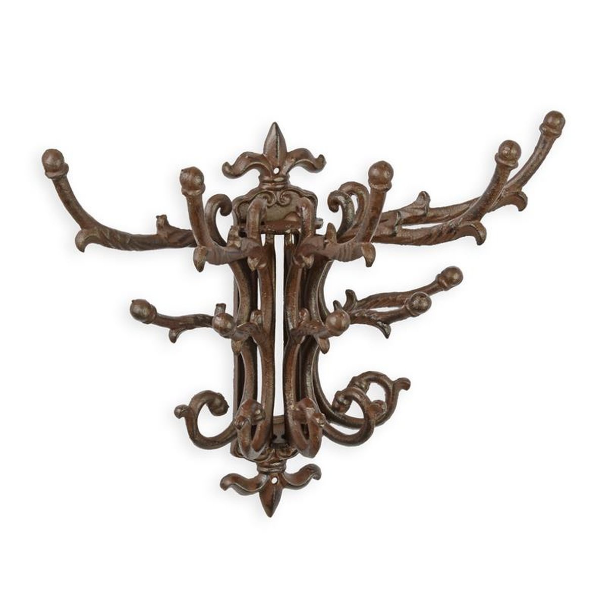 A CAST IRON SWIVEL COAT HOOK
