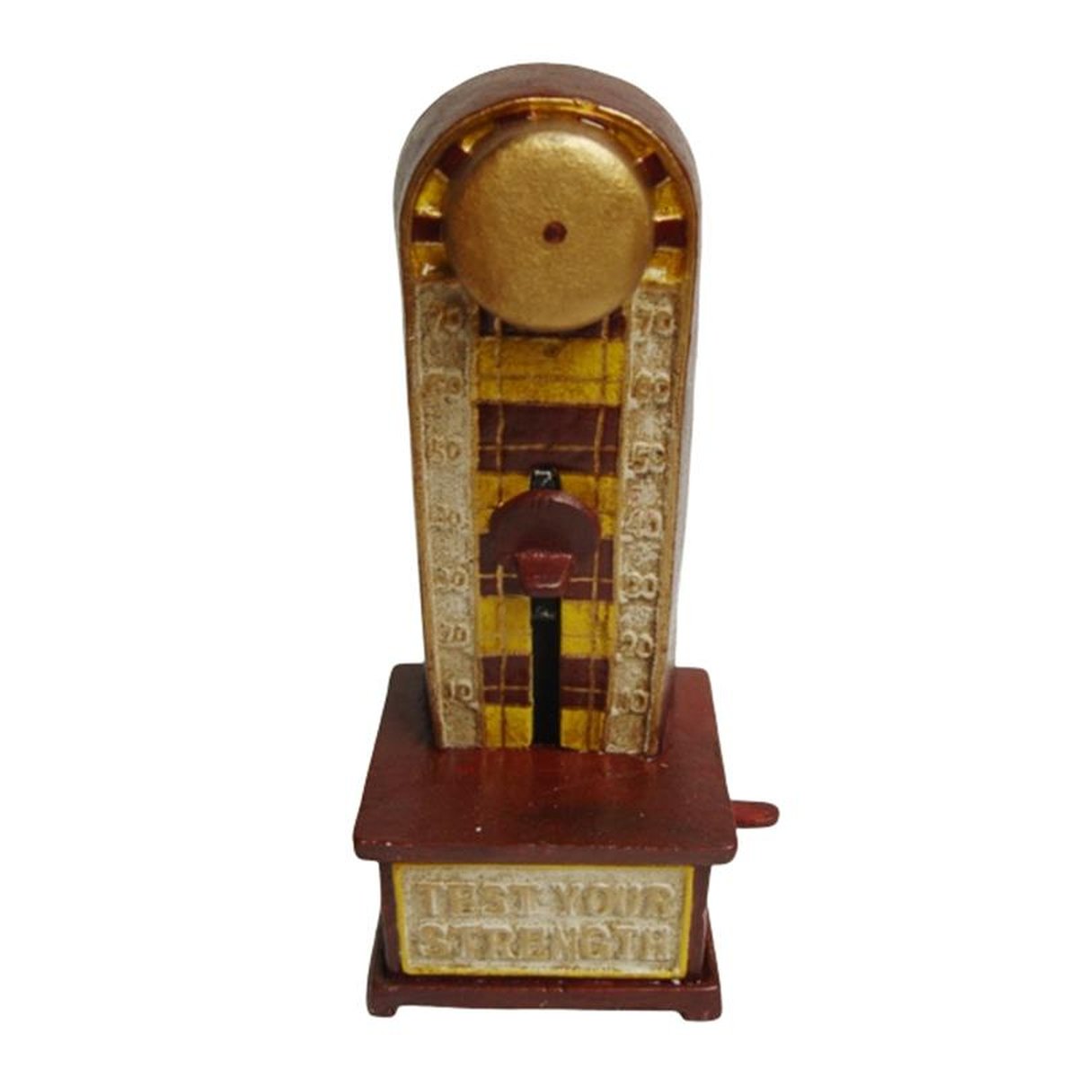 A CAST IRON TEST YOUR STRENGHT MECHANICAL BANK