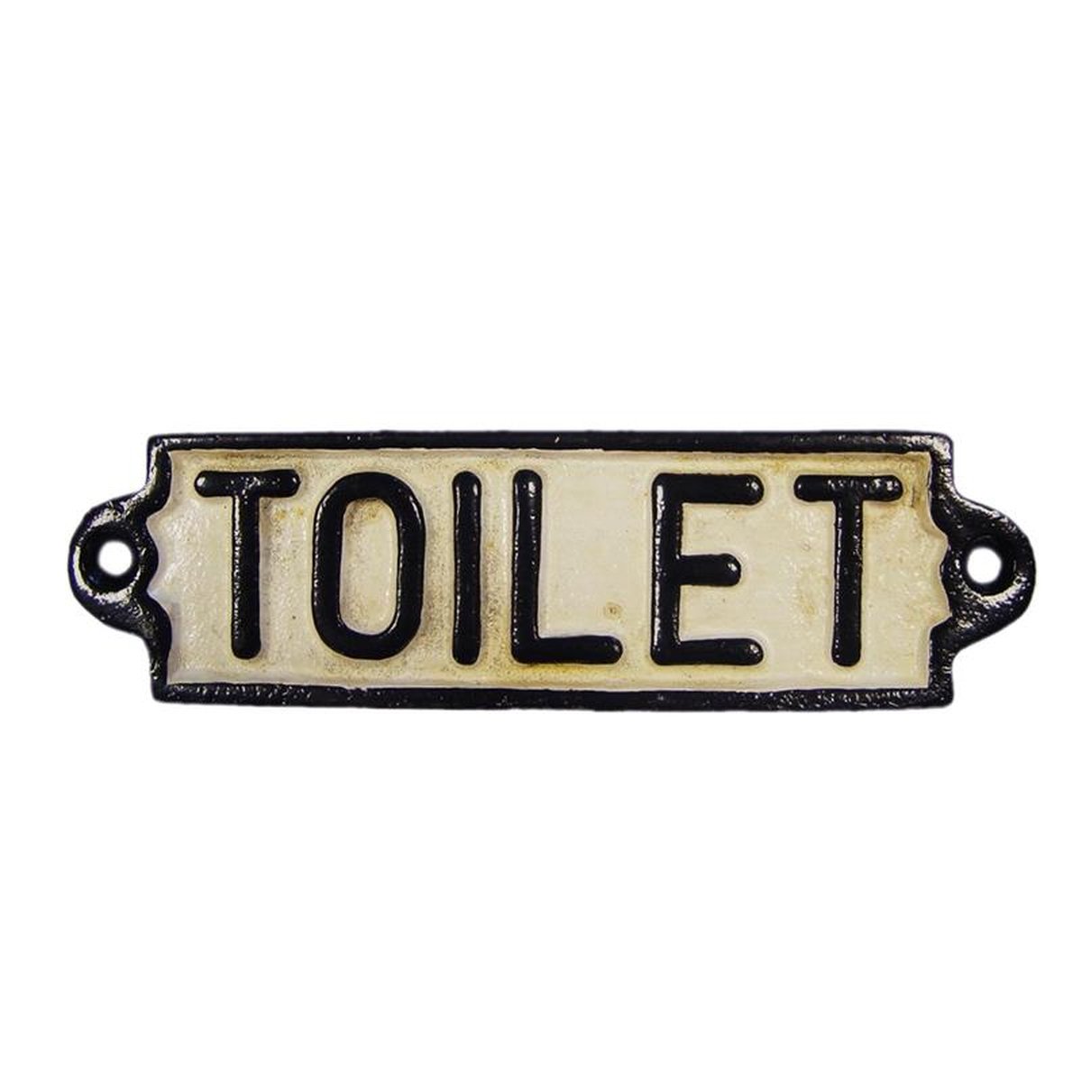 A CAST IRON TOILET" PLAQUE"