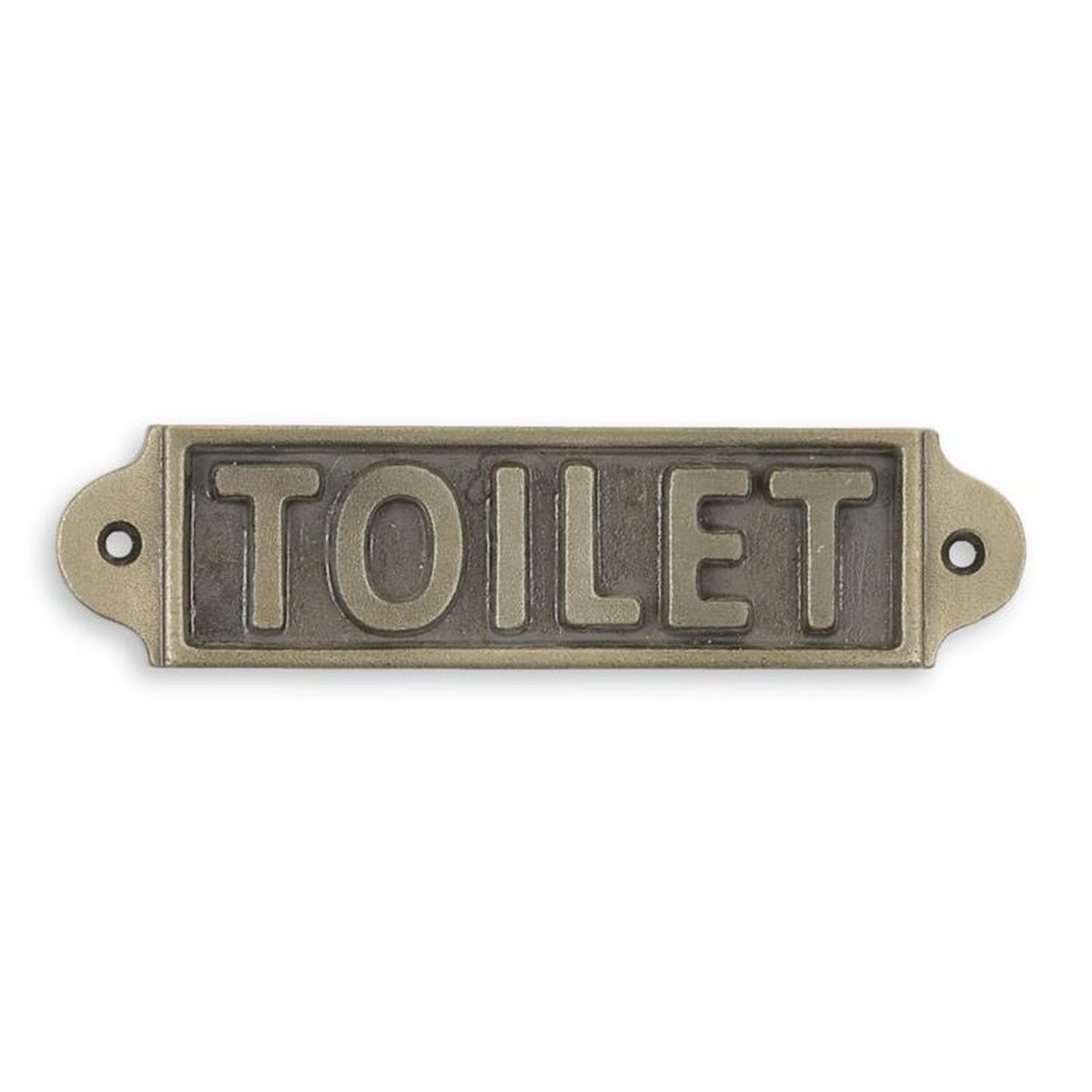 A CAST IRON TOILET" PLAQUE"