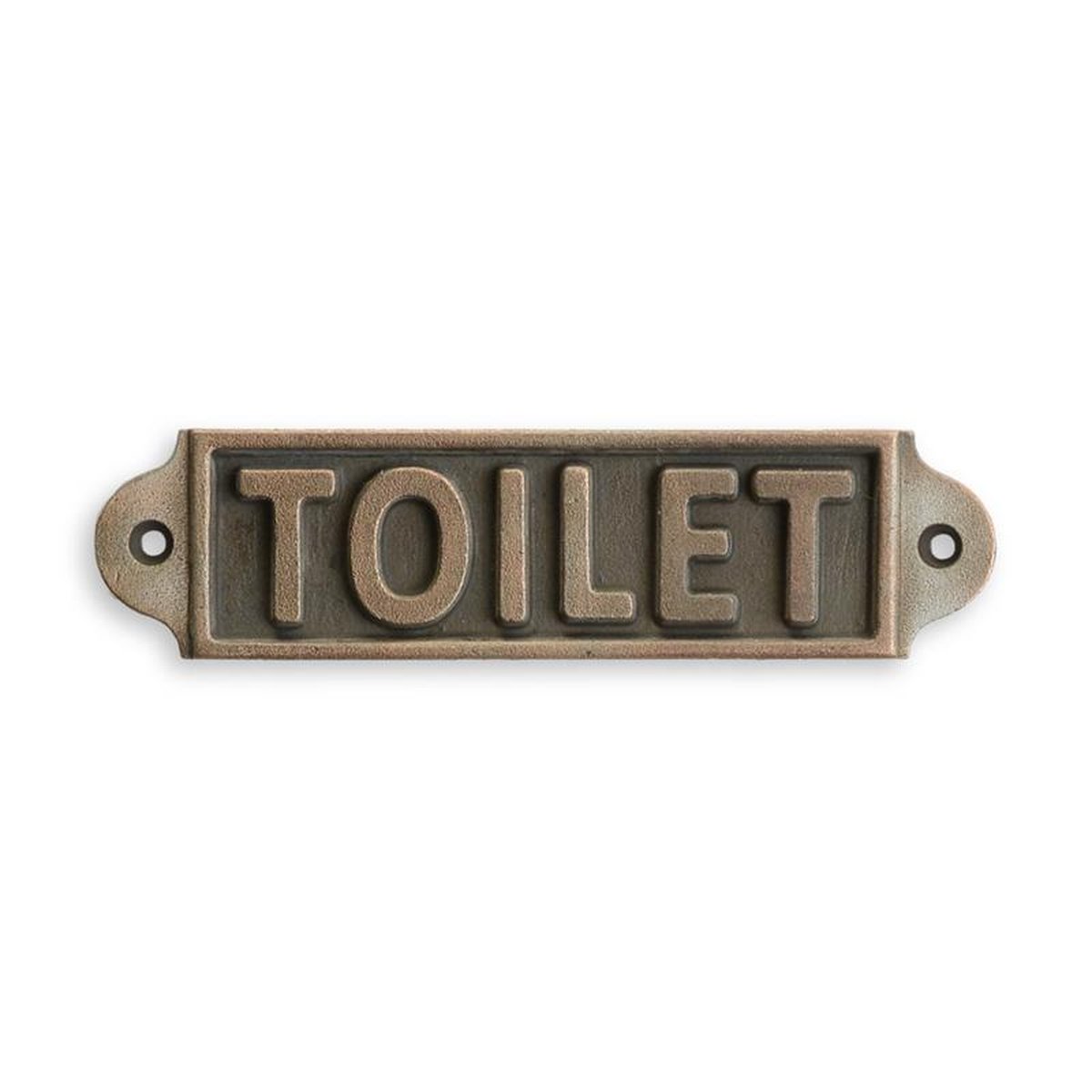 A CAST IRON TOILET" PLAQUE"