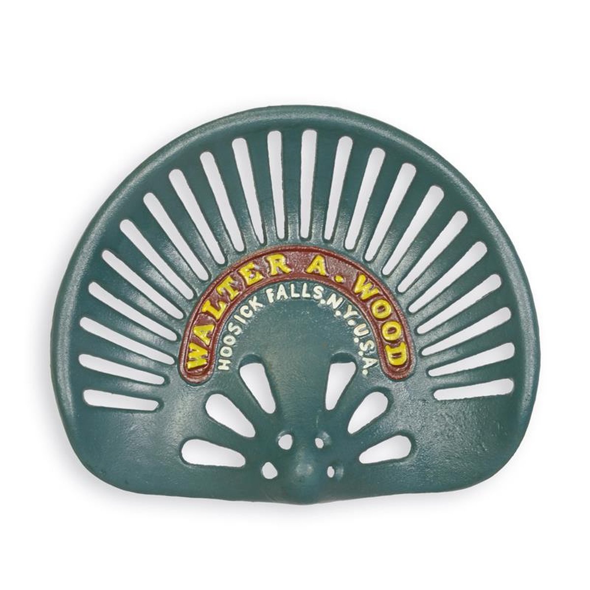 A CAST IRON TRACTOR SEAT WALTER A. WOOD""