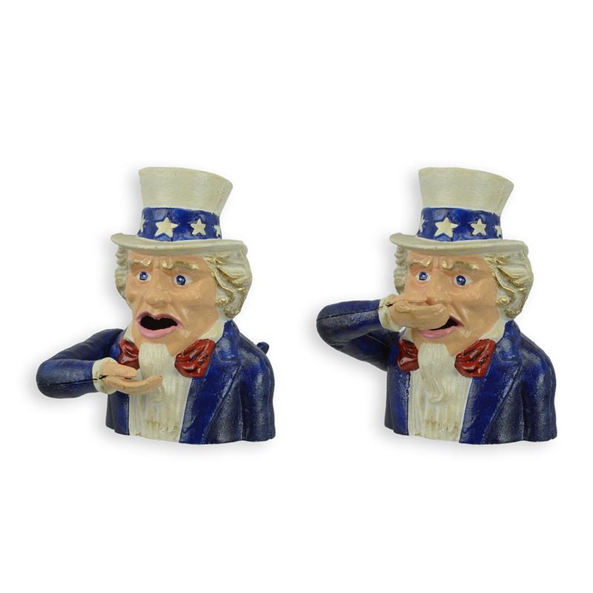 A CAST IRON UNCLE SAM MECHANICAL BANK