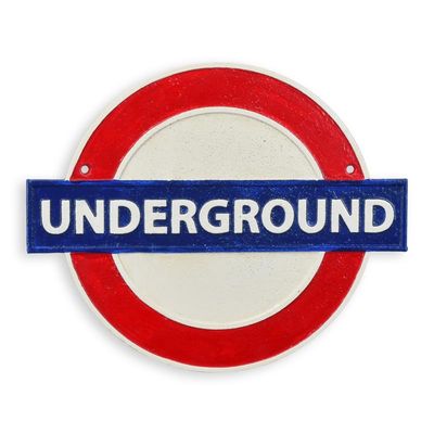 A CAST IRON UNDERGROUND" PLAQUE"