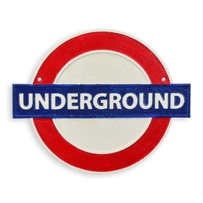 A CAST IRON UNDERGROUND" PLAQUE"