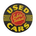 A CAST IRON USED CARS" PLAQUE"