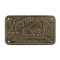 A CAST IRON VICTOR TALKING MCH CO." PLAQUE"