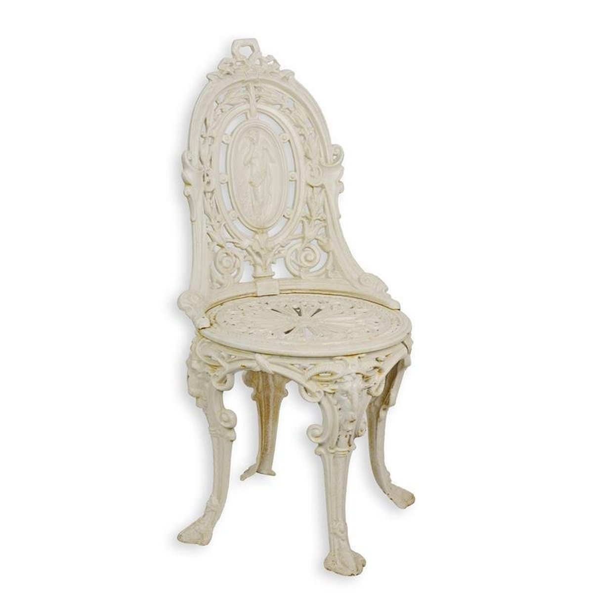 A Cast Iron Victorian Style Garden Chair