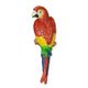 A CAST IRON WALL MOUNT RED AND YELLOW MACAW