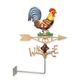 A CAST IRON WALL MOUNT ROOSTER WEATHERVANE
