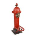 A CAST IRON WATER HYDRANT, RED