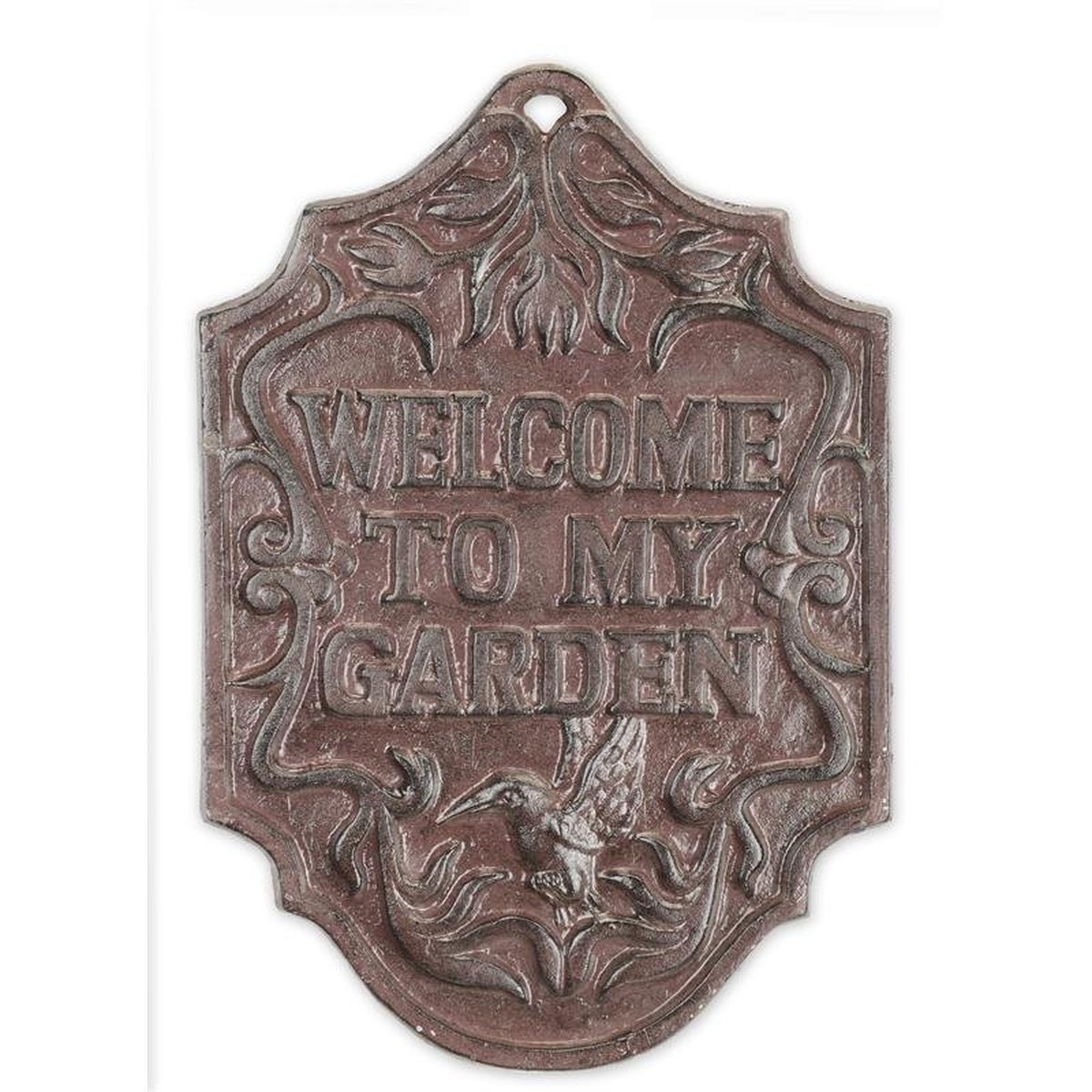 A Cast Iron Welcome to My Garden" Plaque"