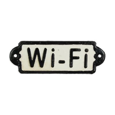 A CAST IRON WIFI" PLAQUE"
