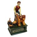 A CAST IRON WOODCUTTER MECHANICAL BANK