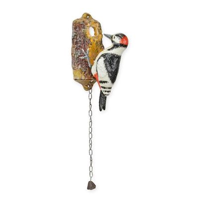 A CAST IRON WOODPECKER DOOR KNOCKER