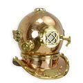 A COPPER AND BRASS DIVING HELMET - COPPER FINISH