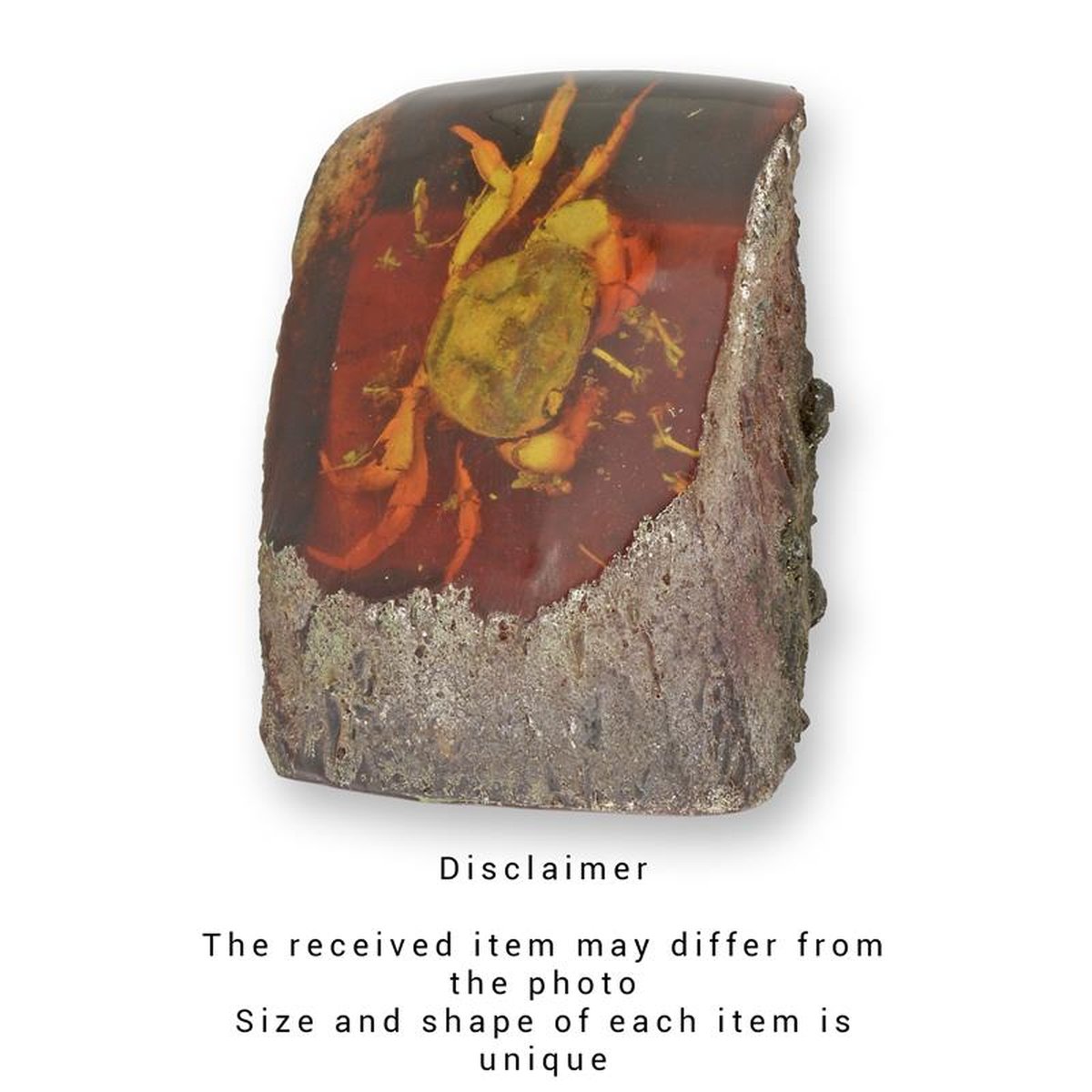 A CRAB ARTIFICIAL AMBER FOSSIL