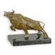 A CUBIST BRONZE SCULPTURE OF A BULL