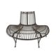 A DEMI ROUND IRON TREE BENCH - BROWN