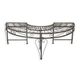 A DEMI ROUND IRON TREE BENCH - BROWN
