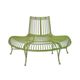 A DEMI ROUND IRON TREE BENCH - GREEN