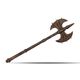 A DOUBLE SIDED CAST IRON BATTLE AXE OR LABRYS