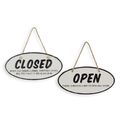 A DOUBLE SIDED CAST IRON OPEN & CLOSED" SIGN"