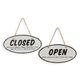 A DOUBLE SIDED CAST IRON OPEN & CLOSED" SIGN"