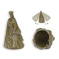 A FIGURAL BRONZE TABLE BELL OF A QUEEN