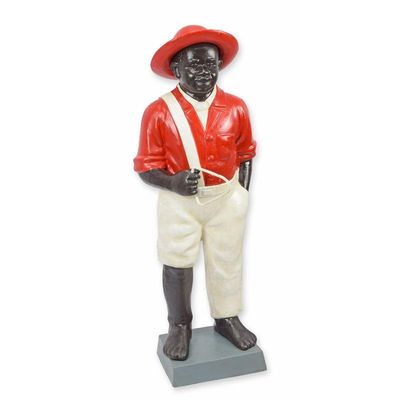 A FIGURAL CAST IRON HITCHING POST