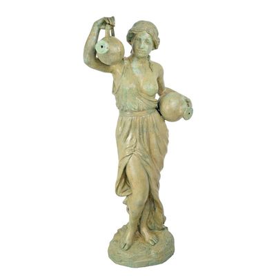 A FIIGURAL BRONZE FOUNTAIN