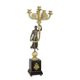 A FIVE LIGHT GILT BRONZE CANDELABRUM