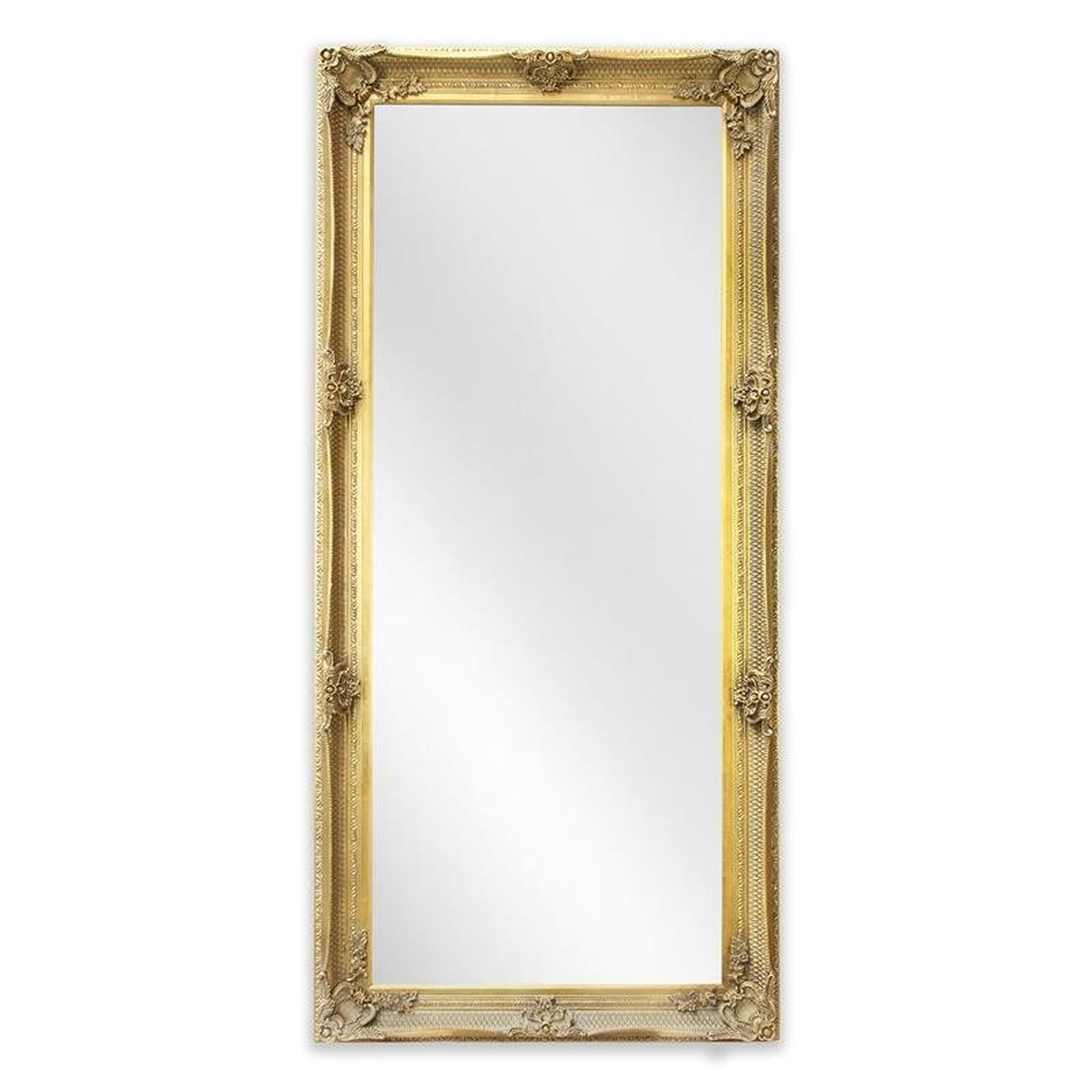 A Gold Mirror - Glass Size 60 X 150 Cm.