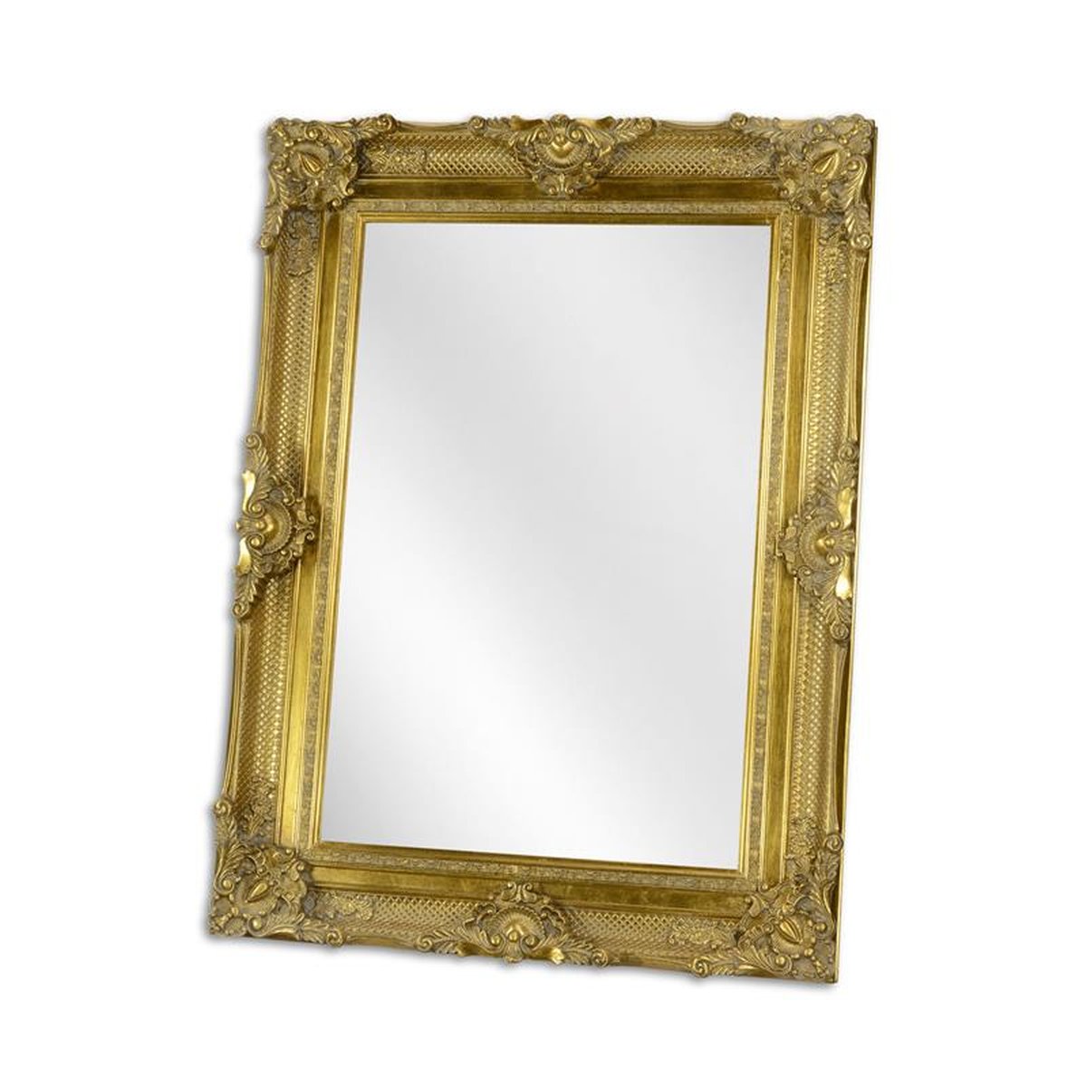 A GOLD MIRROR - GLASS SIZE 60 X 90 CM.