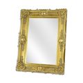 A GOLD MIRROR - GLASS SIZE 60 X 90 CM.