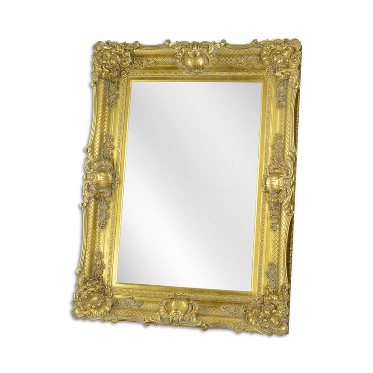 A GOLD MIRROR - GLASS SIZE 60 X 90 CM.