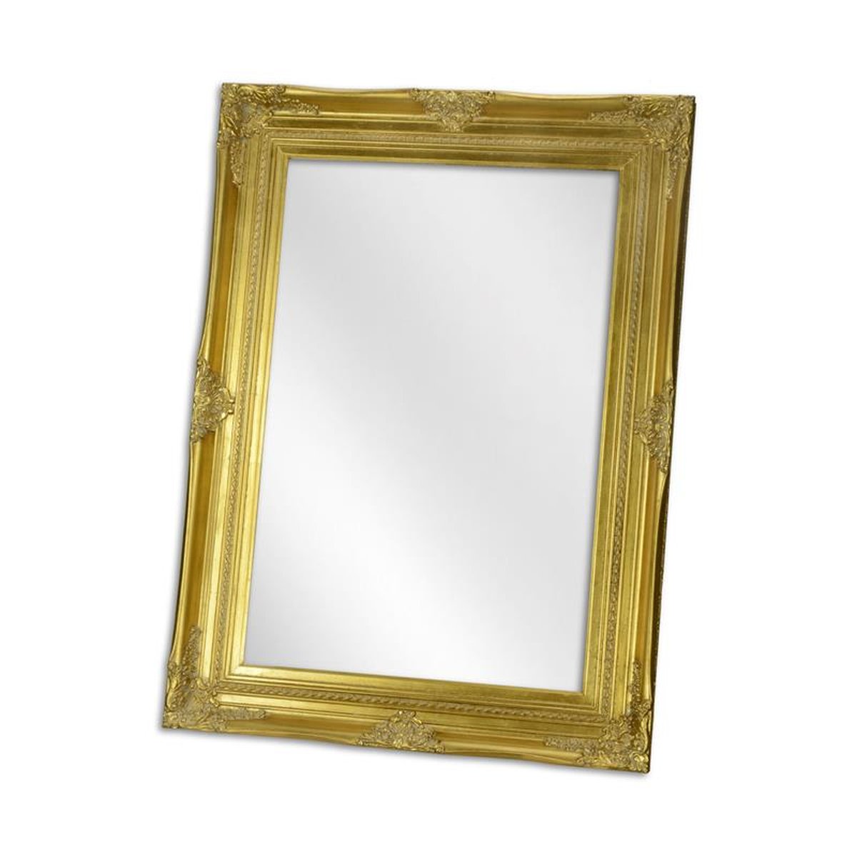 A GOLD MIRROR - GLASS SIZE 60 X 90 CM.